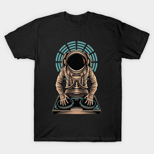 Astronaut DJ playing on mixer T-Shirt by Muse